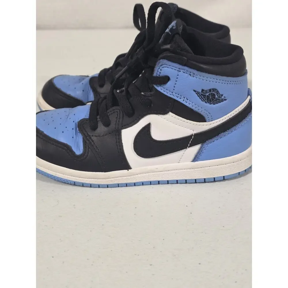 Nike Air Jordan 1 Retro High FD1413 400 OG ‘UNC Toe’ Toddler Size 10C